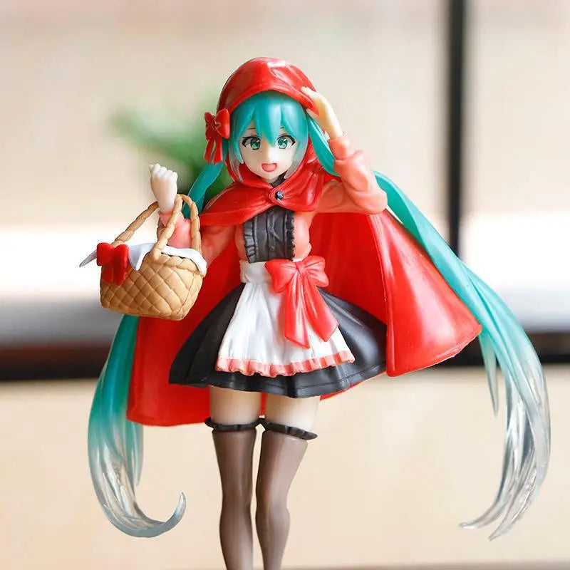18cm Hatsune Miku Anime Action Figure Manga Statue PVC Catoon Kawaii Little Red Miku Collectible Model Toys Boxed Decoration 18cm Hatsune Miku Anime Action Figure Manga Statue PVC Catoon Kawaii Little Red Miku Collectible Model Toys Boxed Decoration